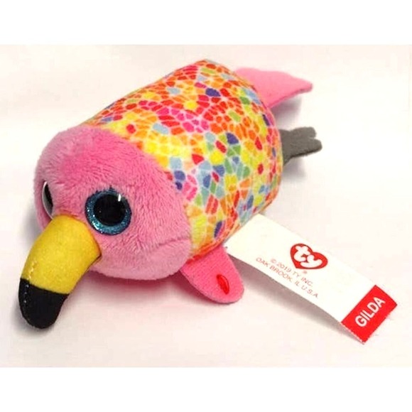 Ty Other - Ty Gilda Flamingo Toucan Teenie Ty Bird Plush 3" Pink McDonalds Happy Meal Toy